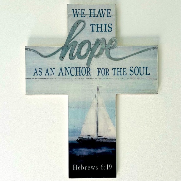 Hope As An Anchor Cross Wall Decor - Picture 1 of 5